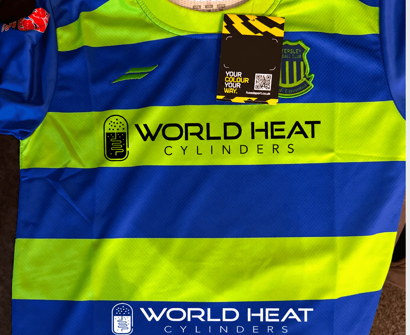 Hattersley under 14s away kit shirt