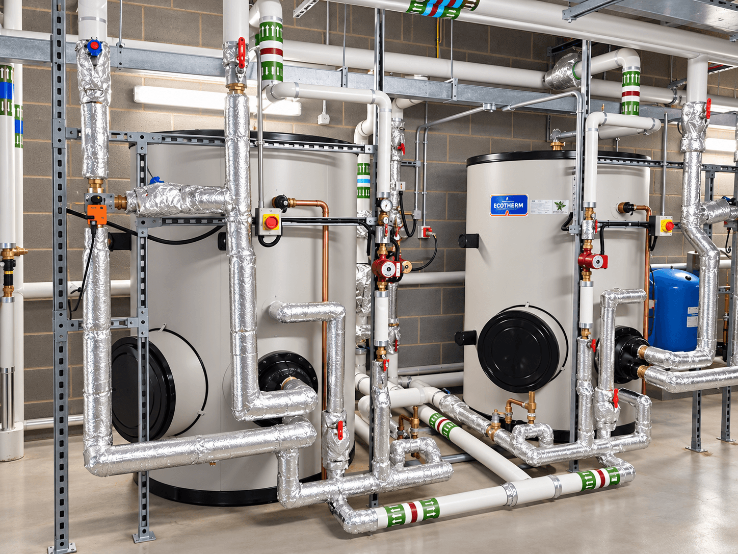 World Heat stainless steel storage calorifier for commercial hot water