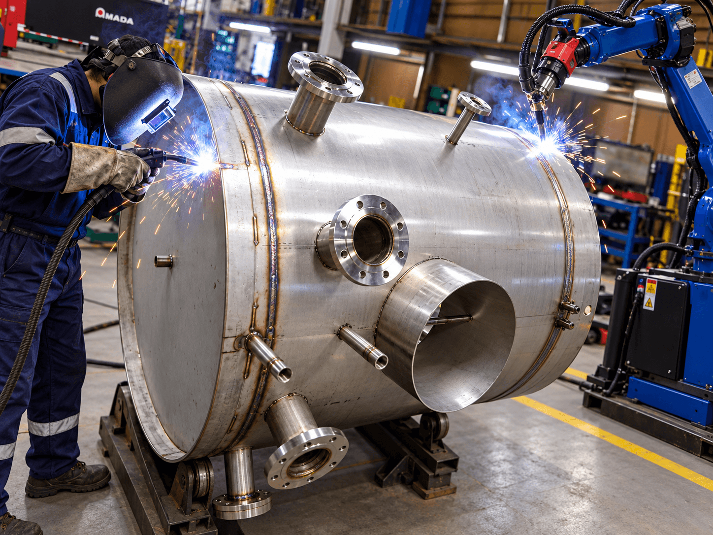 Bespoke cylinder in production